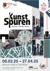 Plakat Sonderausstellung "KunstSpuren - Jörg Beier und Ralf Alex Fichtner"